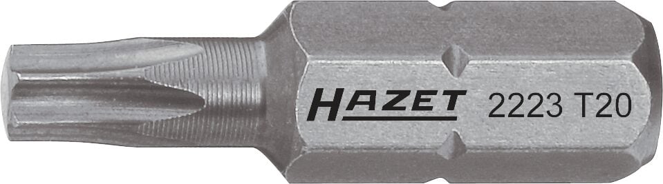 HAZET Bit 2223-T40 · 1/4 inch (6,3 mm) zeskant massief · Binnen-TORX®-profiel · SW T40
