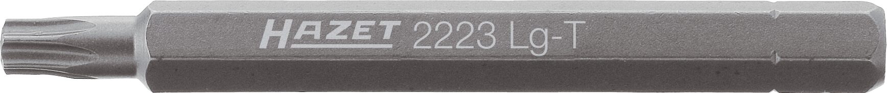 HAZET Bit 2223LG-T25 · 1/4 inch (6,3 mm) zeskant massief · Binnen-TORX®-profiel · SW T25
