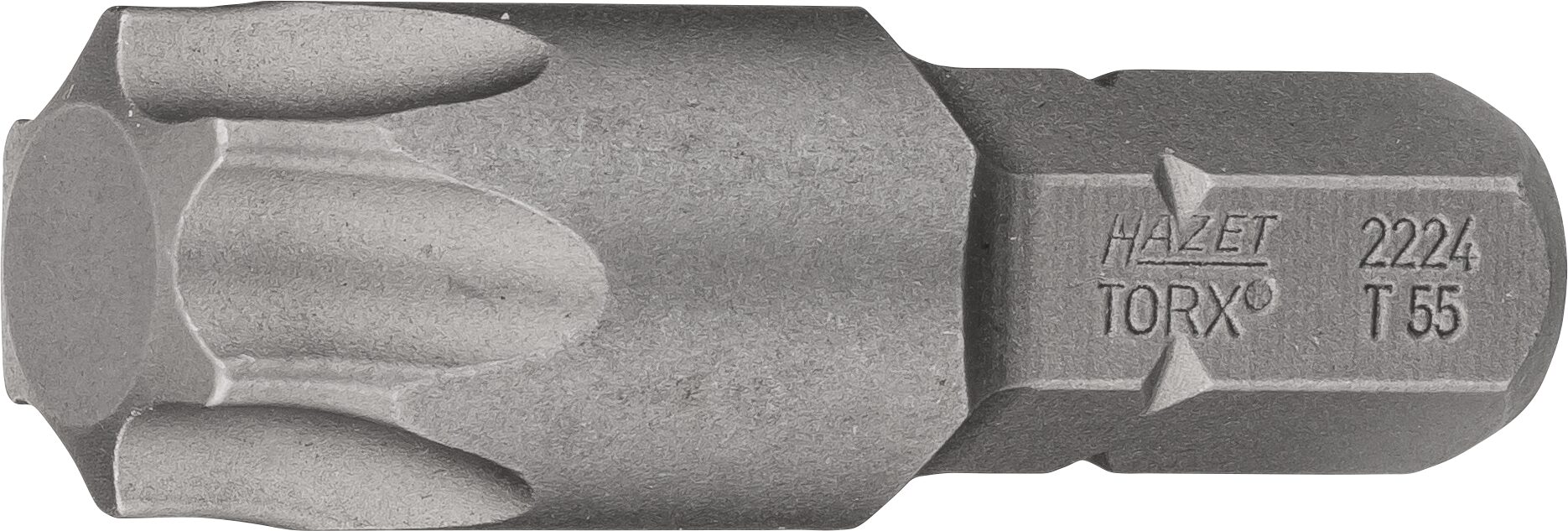 HAZET Bit 2224-T55 · 5/16 inch (8 mm) zeskant massief · Binnen-TORX®-profiel · SW T55