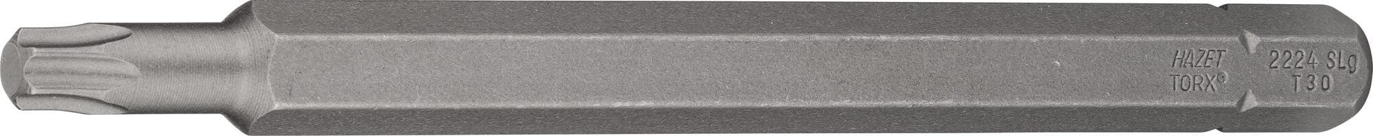HAZET Bit 2224SLG-T30 · 5/16 inch (8 mm) zeskant massief · Binnen-TORX®-profiel · SW T30