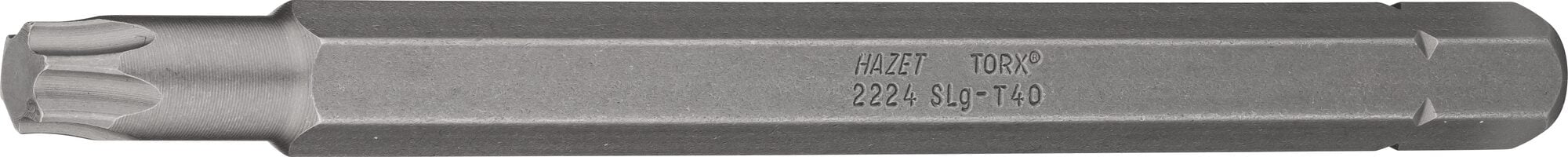 HAZET Bit 2224SLG-T40 · 5/16 inch (8 mm) zeskant massief · Binnen-TORX®-profiel · SW T40