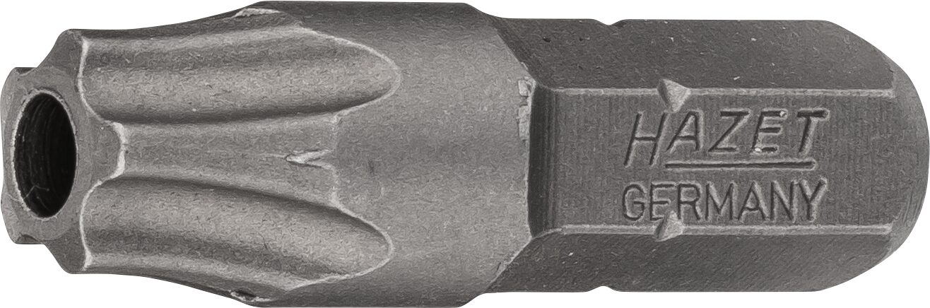 HAZET 5-sterren-bit 2225-40H · 1/4 inch (6,3 mm) zeskant massief · Binnen-5-ster-profiel met tap · SW 40H
