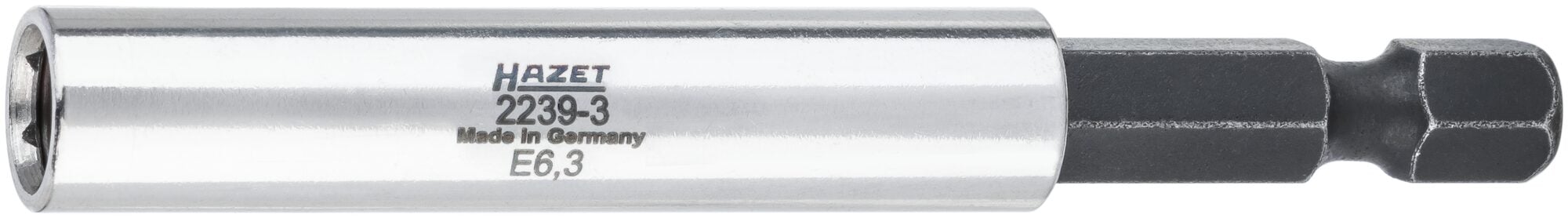 HAZET Adapter 2239-3 · 1/4 inch (6,3 mm) zeskant massief · 1/4 inch (6,3 mm) zeskant hol · Lengte: 75 mm