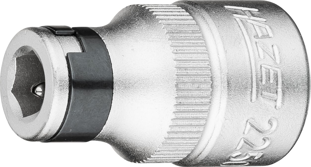 HAZET Adapter 2250-5 · 1/2 inch (12,5 mm) vierkant hol · 5/16 inch (8 mm) zeskant hol · Lengte: 36 mm