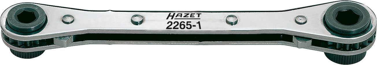 HAZET Omschakelratel voor bits 2265-1 · 1/4 inch (6,3 mm) zeskant hol, 5/16 inch (8 mm) zeskant hol · Lengte: 140 mm