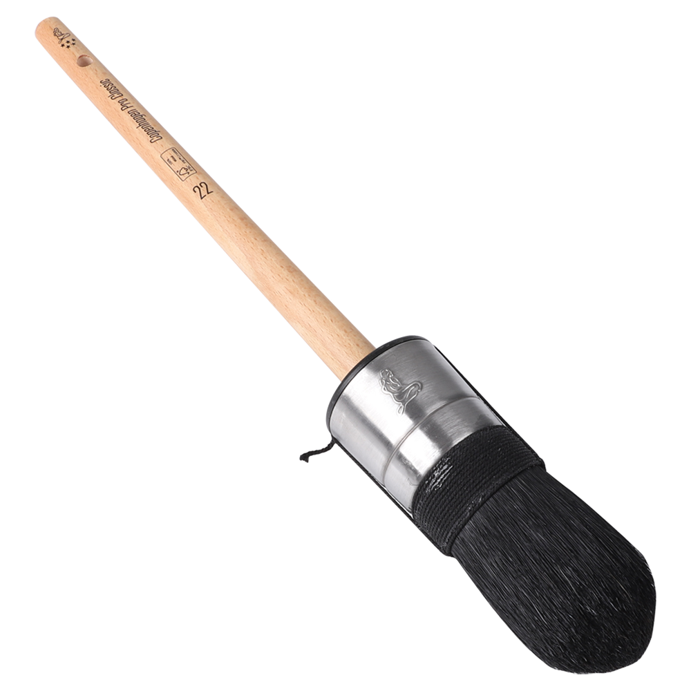 Copenhagen Pro Classic Patentpuntkwast | Maat 22 | Zwart Chinees varkenshaar | FSC houten steel - 23.102.22