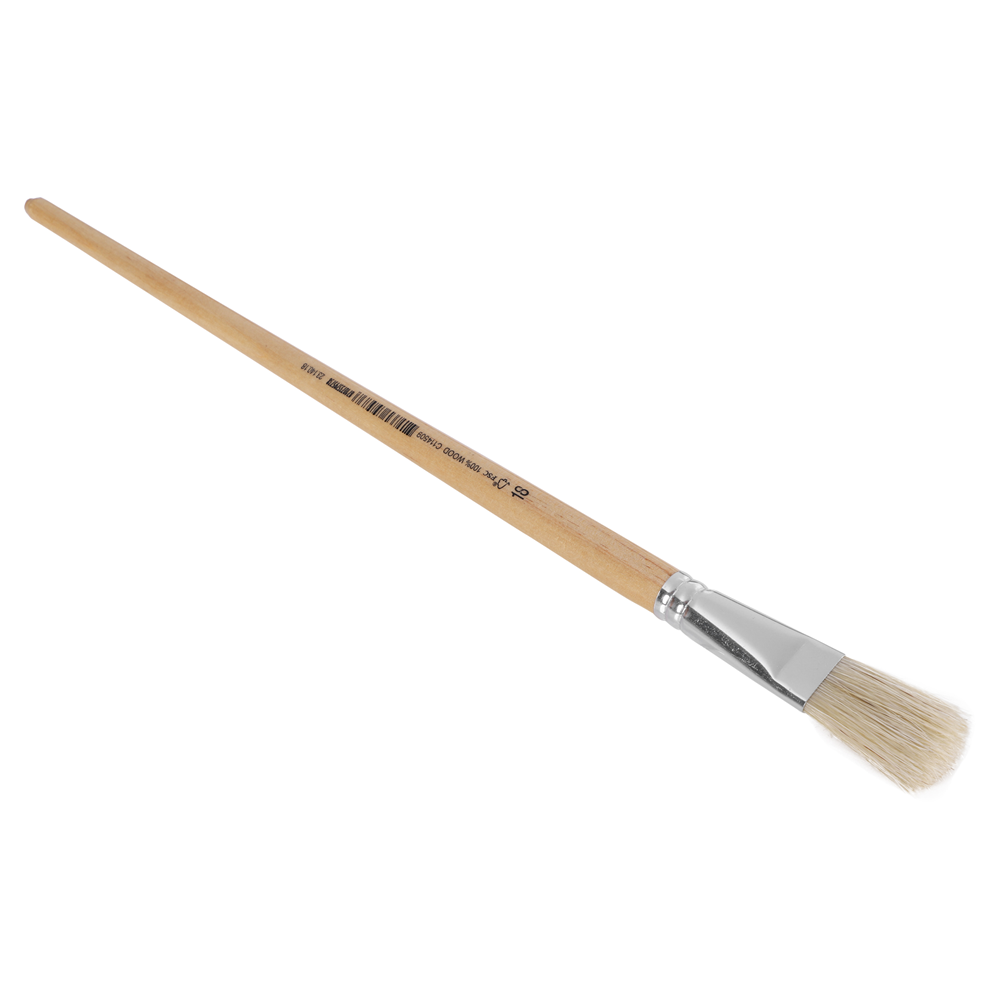 Copenhagen Pro Platte Lyonpenseel | Maat 18 | Wit Chinees varkenshaar | FSC gelakte houten steel - 23.140.18