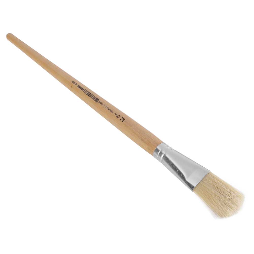 Copenhagen Pro Platte Lyonpenseel | Maat 22 | Wit Chinees varkenshaar | FSC gelakte houten steel - 23.140.22
