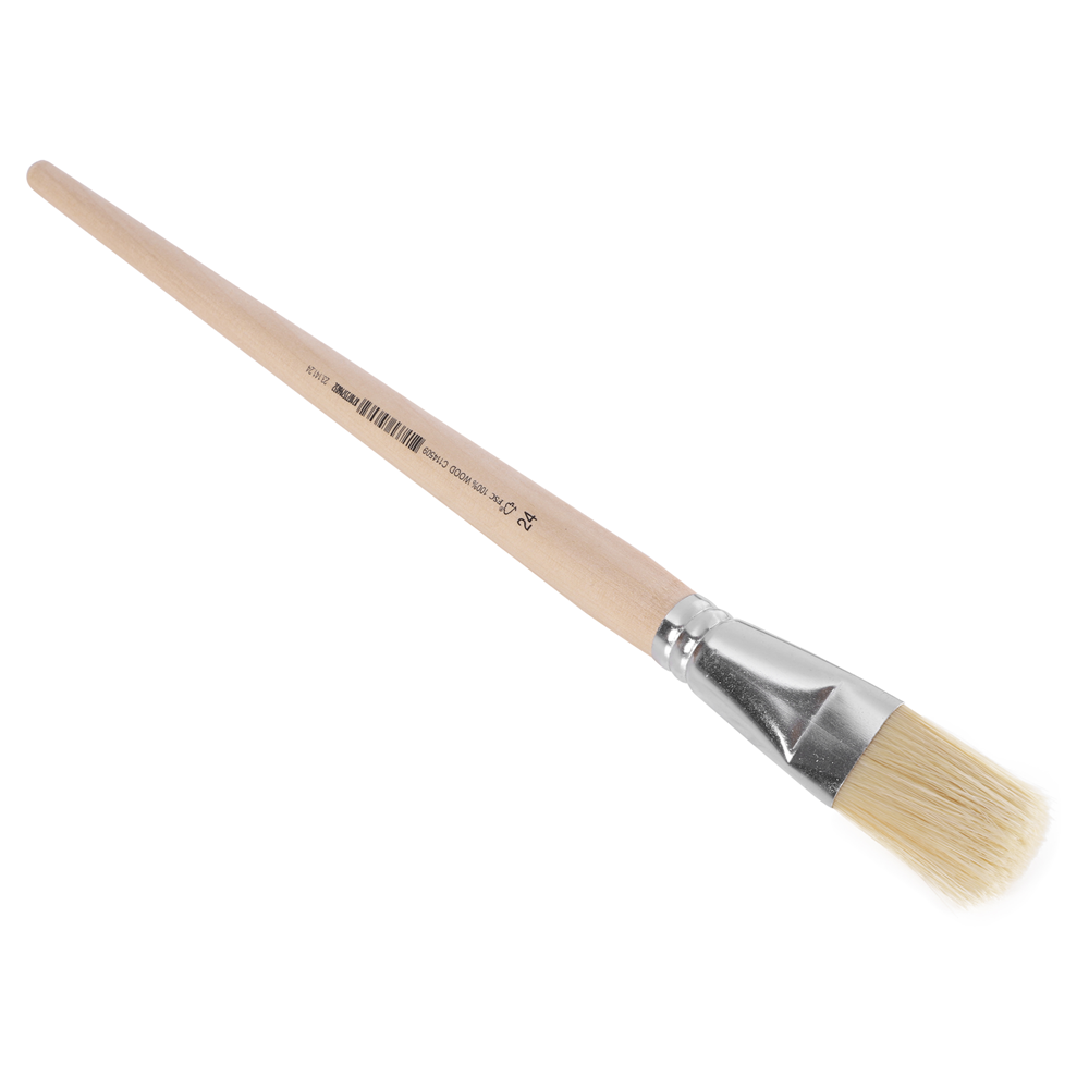Copenhagen Pro Platte Lyonpenseel | Maat 24 | Wit Chinees varkenshaar | FSC ongelakte houten steel - 23.141.24