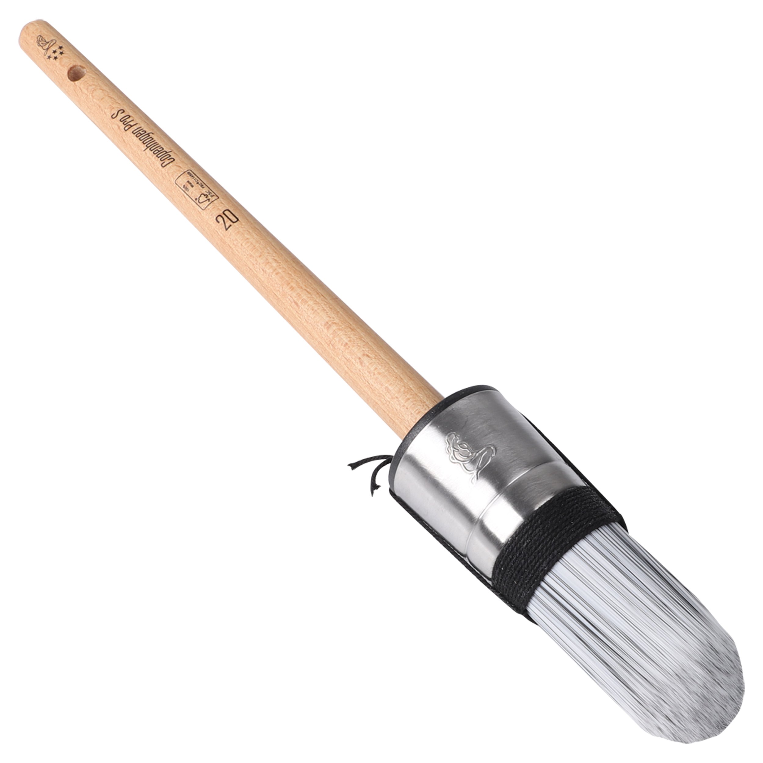 Copenhagen Pro S patentpuntkwast - maat 20 - synthetisch haar - FSC houten steel - 23.101.20