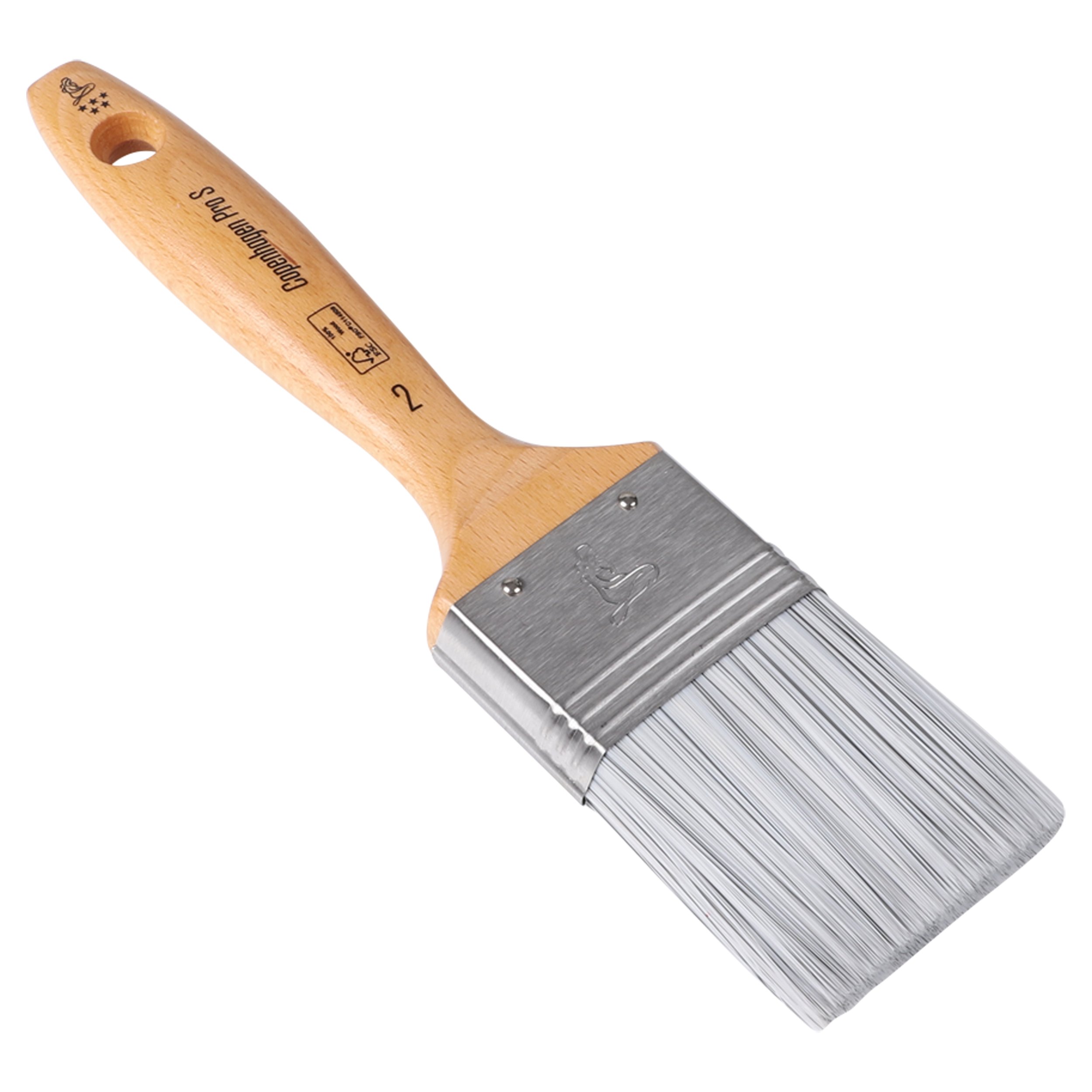 Copenhagen Pro S platte kwast - maat 2 - synthetisch haar - FSC houten steel - 23.201.20