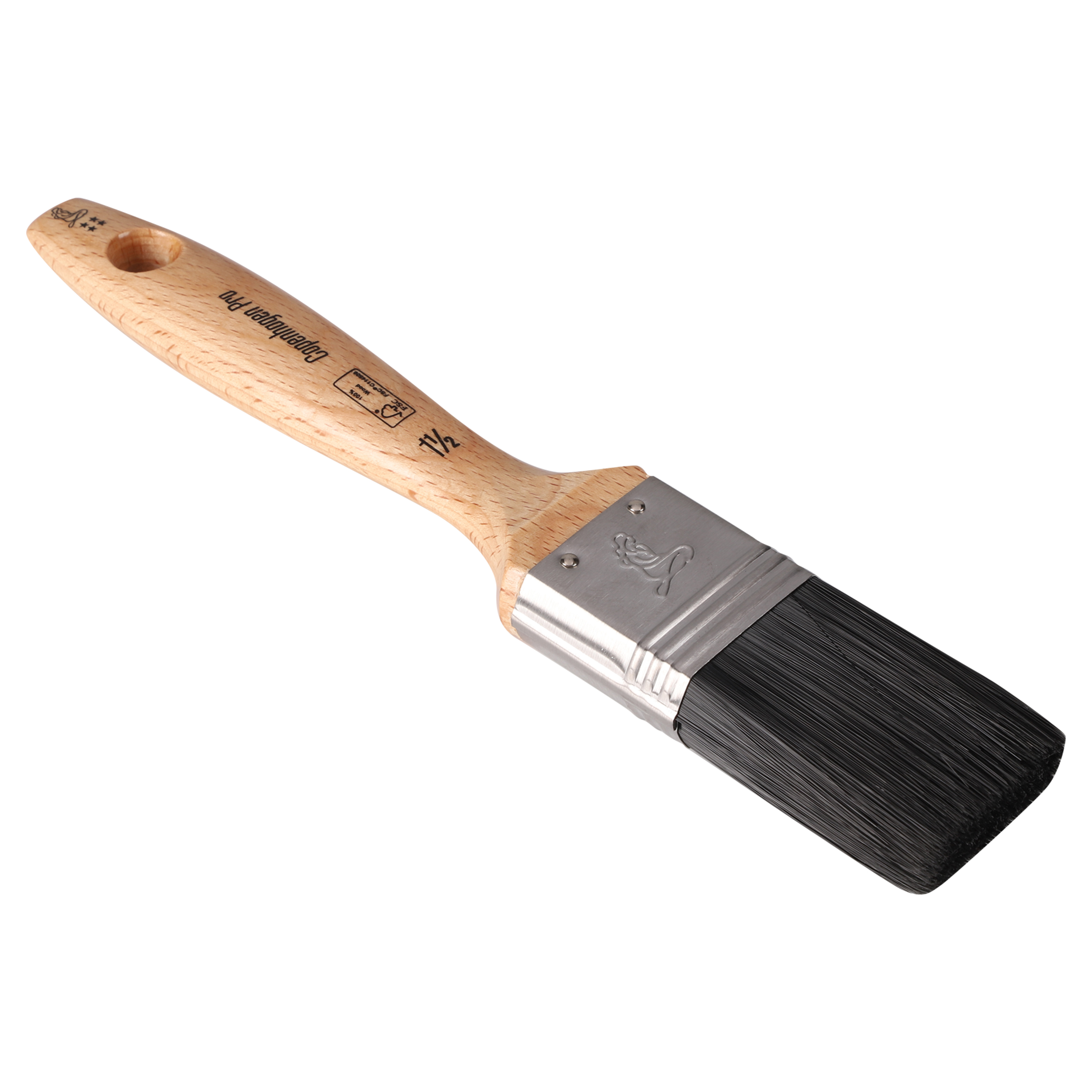 Copenhagen Pro platte kwast - maat 1.5 - synthetisch haar - FSC houten steel - 23.203.15