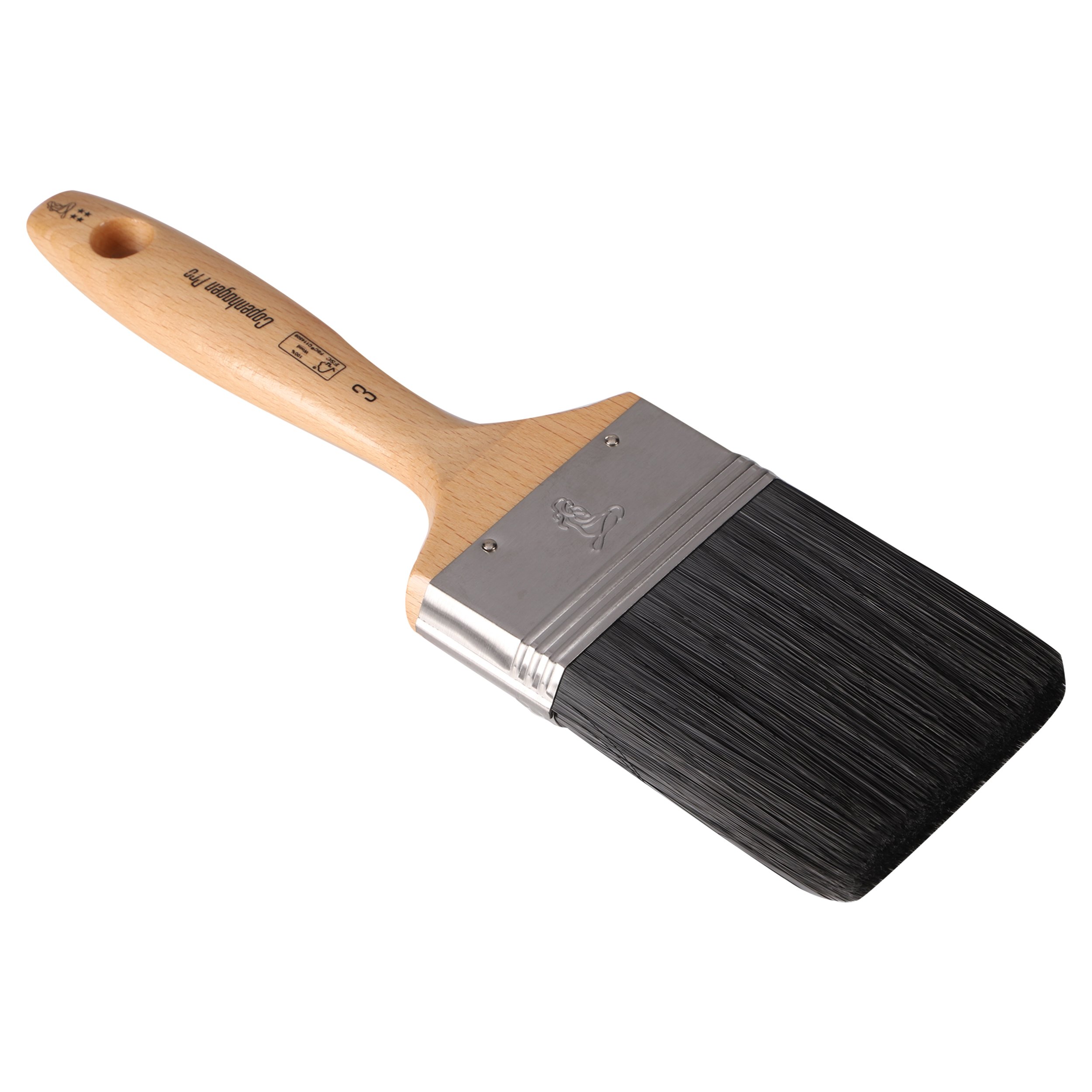 Copenhagen Pro platte kwast - maat 3 - synthetisch haar - FSC houten steel - 23.203.30