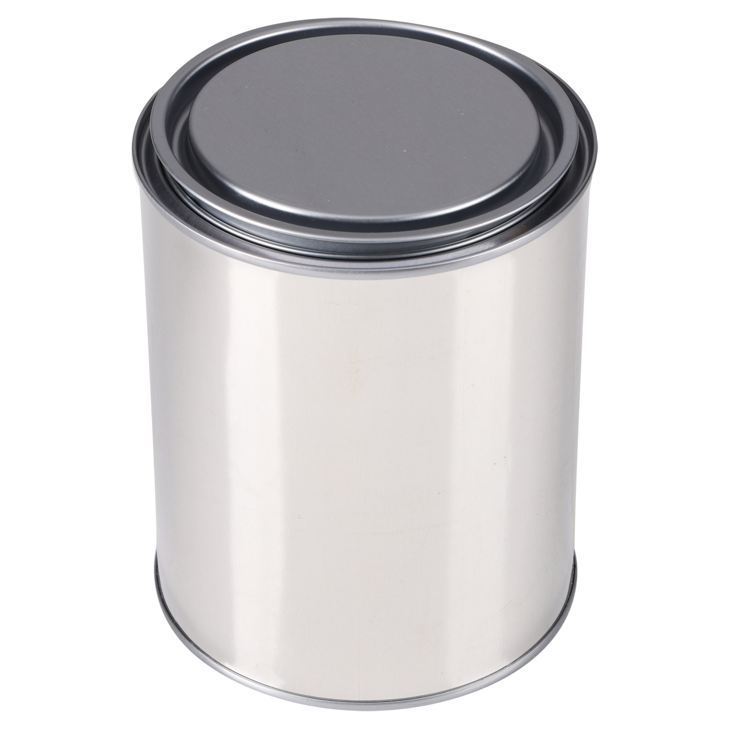 Leeg verfblik met deksel - 1 liter - gecoat - voor alle verfsoorten