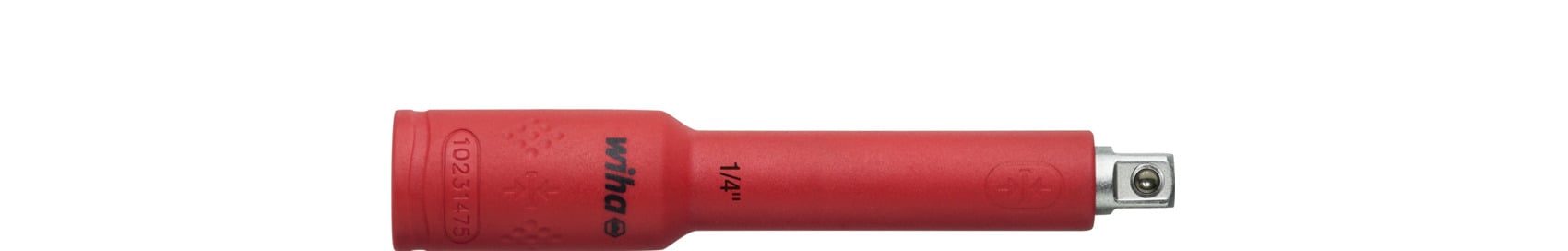 Wiha 246197 Verlengstuk geïsoleerd 1/4" voor dopsleutelinzetten geïsoleerd 75 mm - 43059