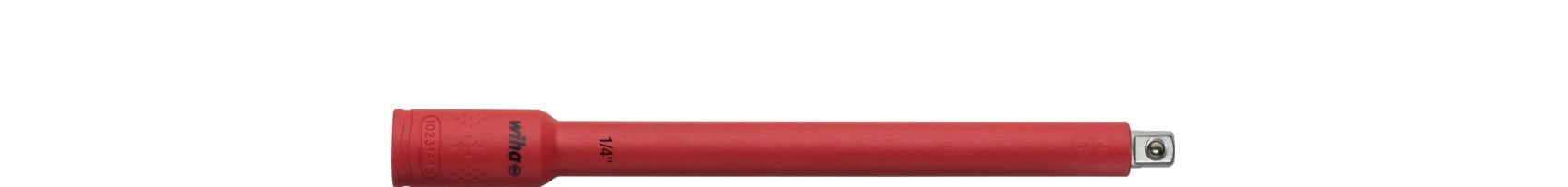 Wiha 246198 Verlengstuk geïsoleerd 1/4" voor dopsleutelinzetten geïsoleerd 150 mm - 43060