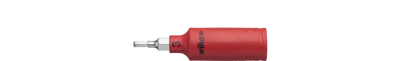 Wiha 246244 Dopsleutelinzet geïsoleerd 1/4" binnenzeskant 3.0 mm x 65 mm - 43109