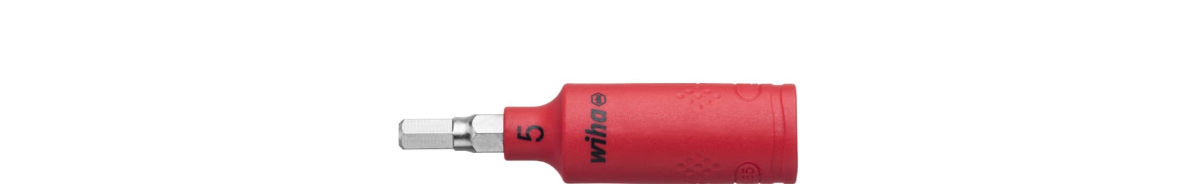 Wiha 246246 Dopsleutelinzet geïsoleerd 1/4" binnenzeskant 5.0 mm x 65 mm - 43111