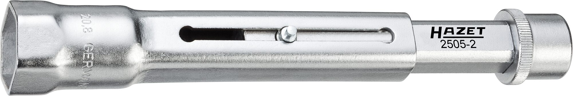 HAZET Bougiesleutel 2505-2 · 3/8 inch (10 mm) vierkant hol · Buiten-zeskant-profiel · SW 20,8 mm · 13/16?