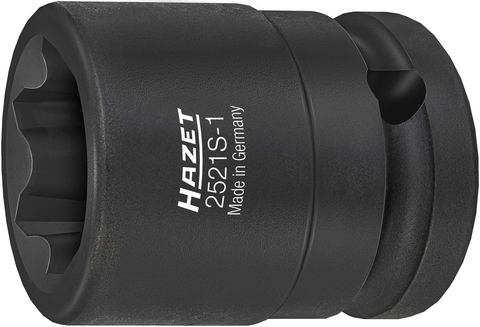 HAZET Krachtdopsleutel · met speciaal profiel 2521S-1 · 1/2 inch (12,5 mm) vierkant hol · Ribbelprofiel · Lengte: 40 mm
