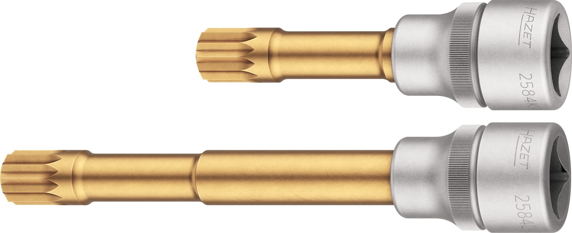 HAZET Dopsleutelbitset 2584-12/2 · 1/2 inch (12,5 mm) vierkant hol · Binnenveeltandprofiel XZN · 2-delig · SW M12