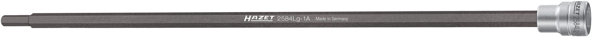 HAZET Aandrijfas-dopsleutelbit 2584LG-1A · 3/8 inch (10 mm) vierkant hol · Binnen-zeskant-profiel · SW 6 mm