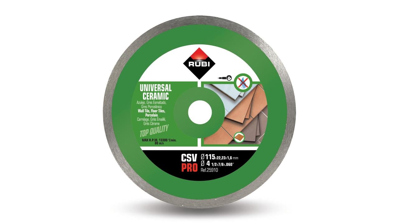 Rubi CSV 115 Pro Diamantzaagblad | Doorlopende Diamant Kroon - 25910