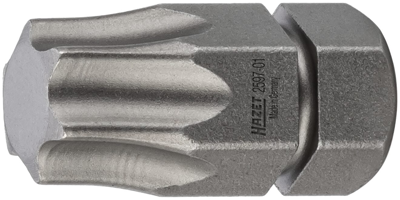 HAZET Bit 2597-01 · 5/16 inch (8 mm) zeskant massief · Binnen-TORX®-profiel · SW T45