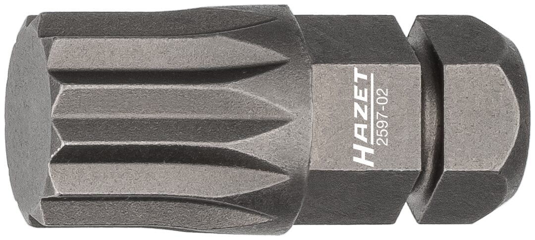 HAZET Bit 2597-02 · 5/16 inch (8 mm) zeskant massief · Binnenveeltandprofiel XZN · SW M10