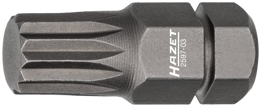 HAZET Bit 2597-03 · 5/16 inch (8 mm) zeskant massief · Binnenveeltandprofiel XZN · SW M8