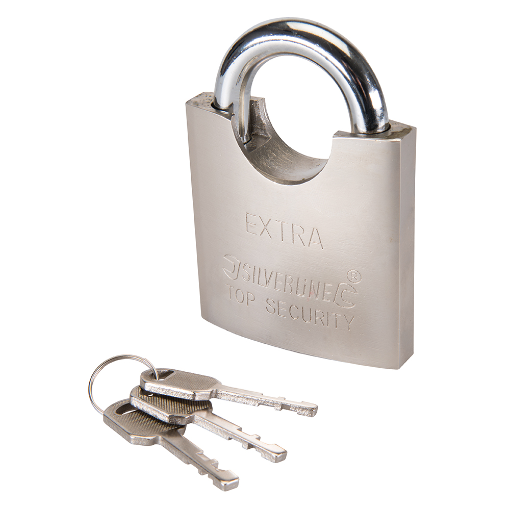 Silverline Hangslot - Gehuld - 70 mm - Inclusief 3 Sleutels