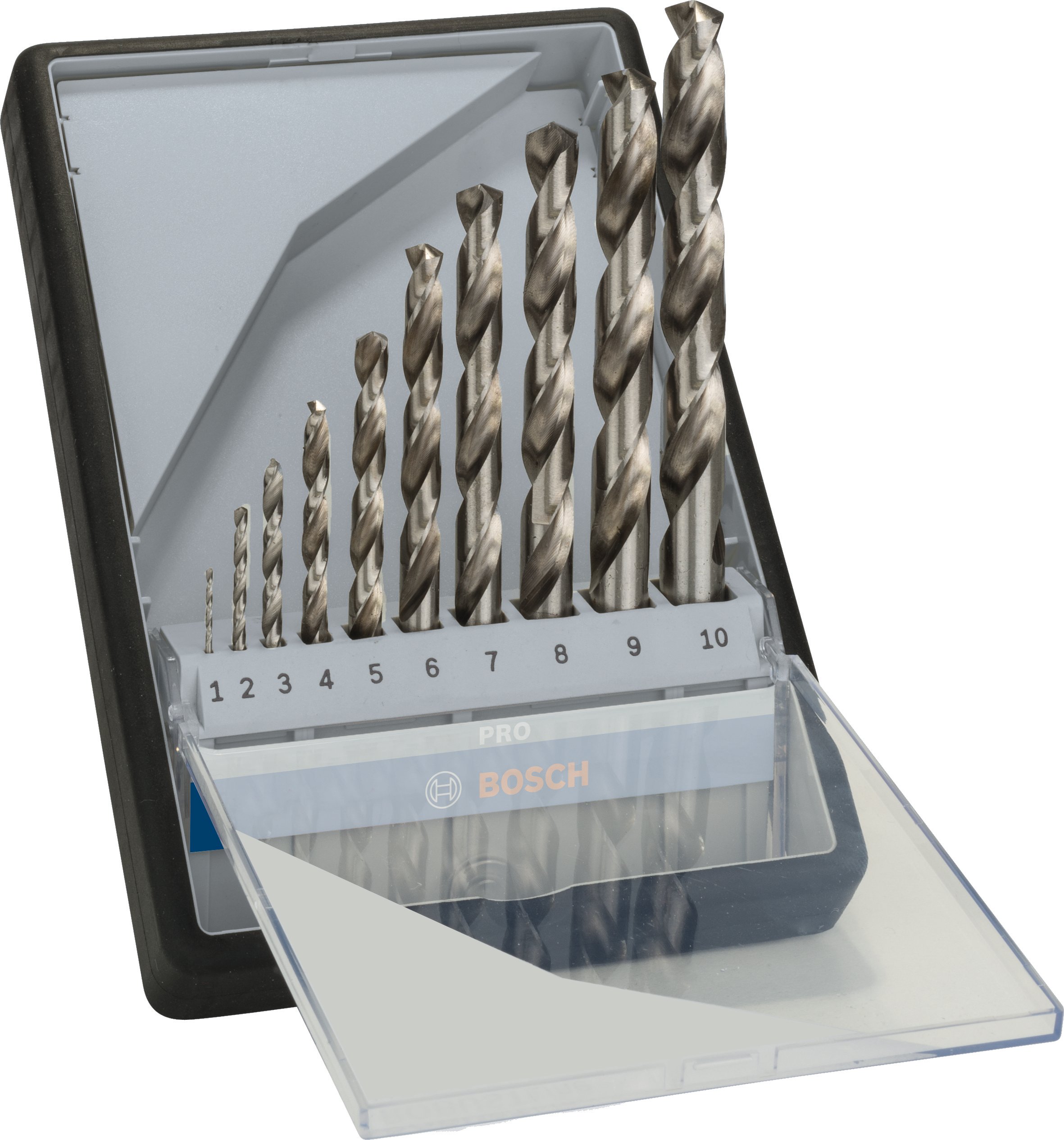 Bosch Accessoires 10-delige Robust Line metaalborenset HSS-G, 135° 1; 2; 3; 4; 5; 6; 7; 8; 9; 10 mm, 135° 10st - 2607010535