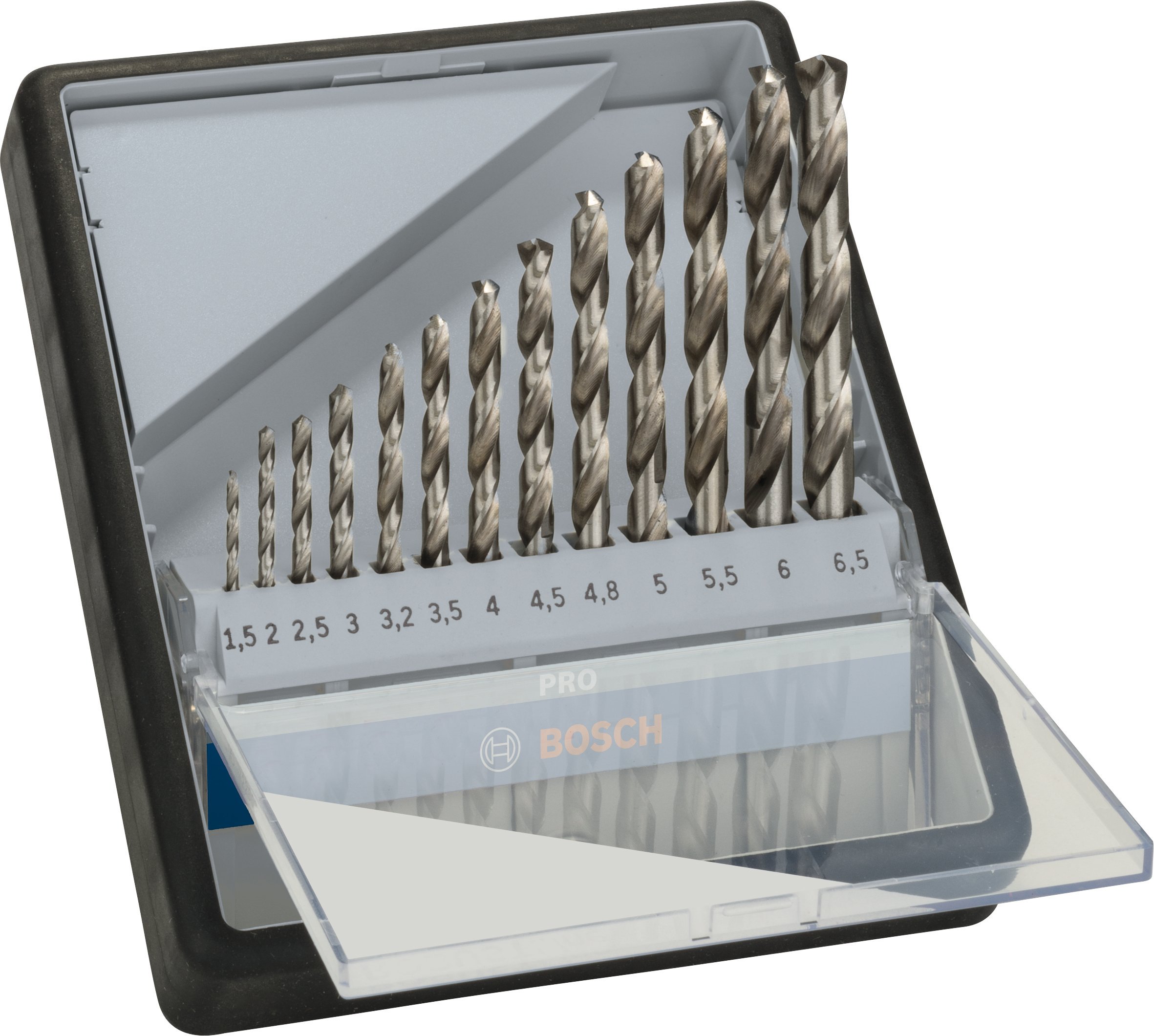 Bosch Accessoires 13-delige Robust Line metaalborenset HSS-G, 135° 1,5; 2; 2,5; 3; 3,2; 3,5; 4; 4,5; 4,8; 5; 5,5; 6; 6,5 mm, 135° 13st - 2607010538