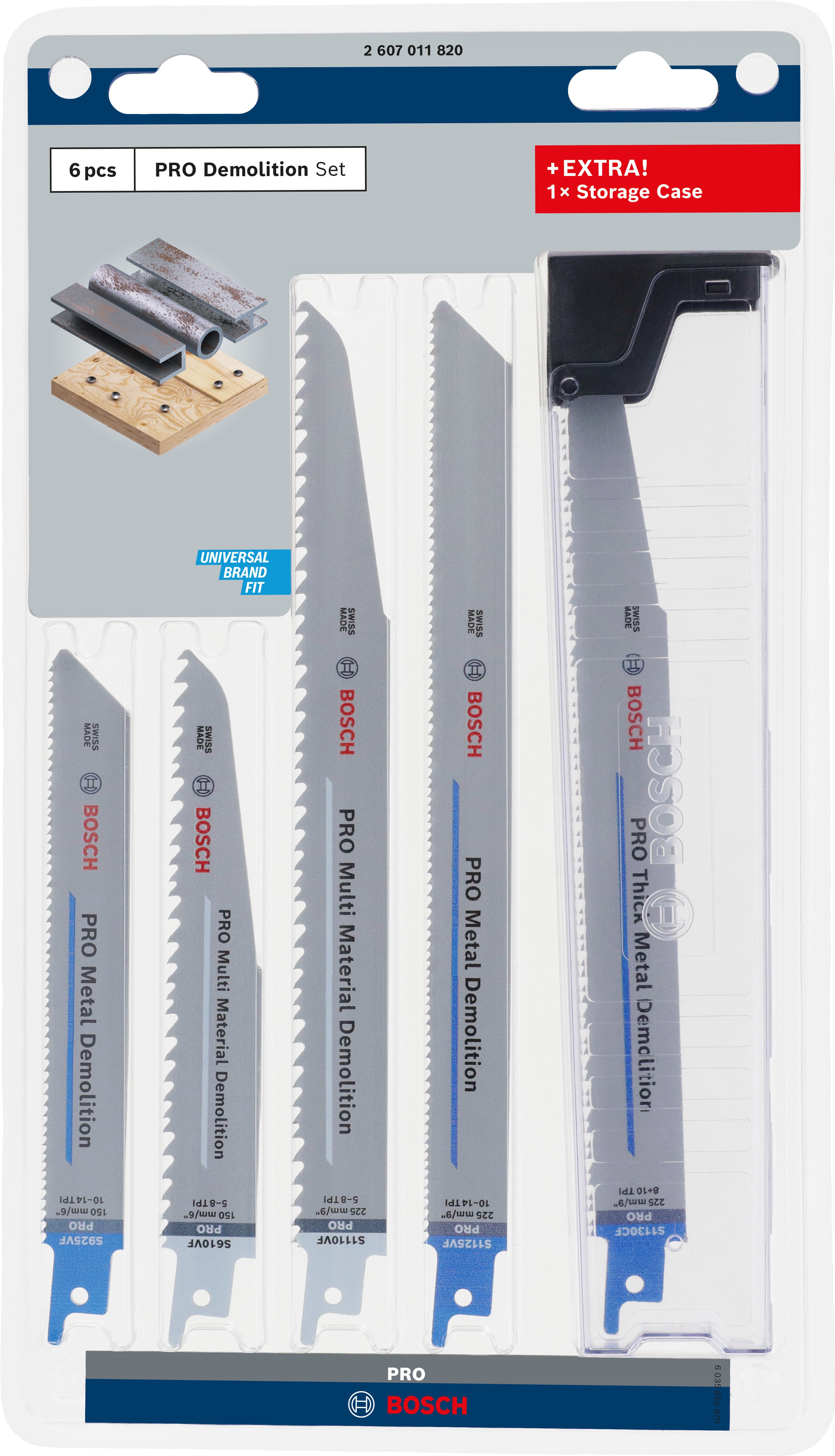 Bosch Accessoires PRO Demolition zaagbladset | 6-delig - 2607011820