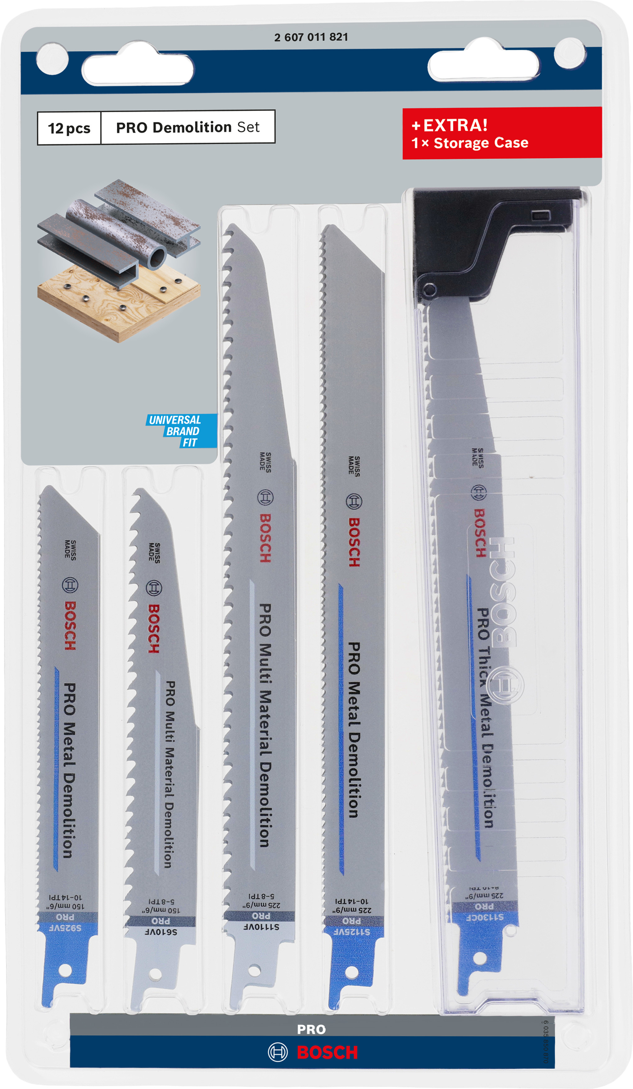 Bosch Accessoires PRO Demolition zaagbladset | 12-delig - 2607011821