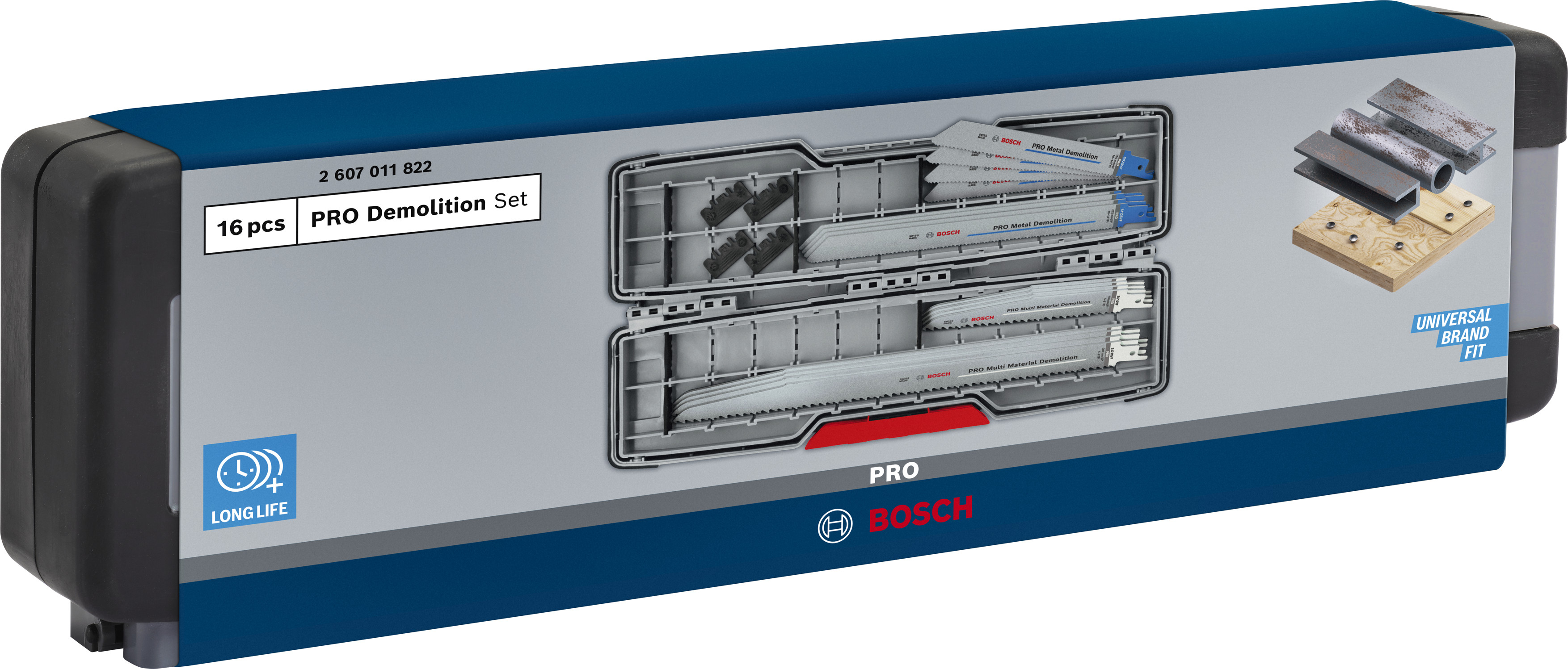 Bosch Accessoires PRO Tough Box Demolition zaagbladset | 16-delig - 2607011822