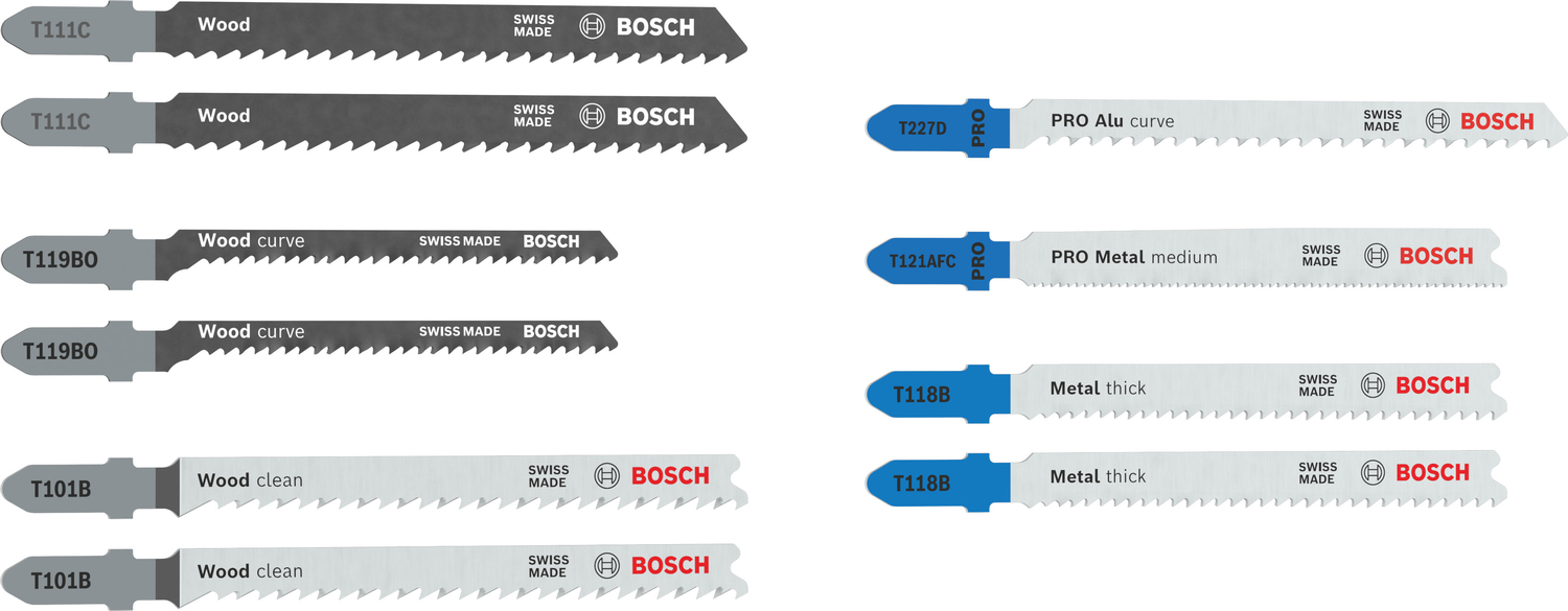 Bosch Accessoires 10-delige decoupeerzaagbladenset Multi Material Advanced - 2607012072