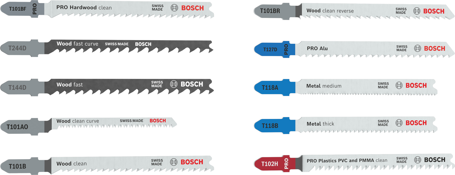 Bosch Accessoires 10-delige decoupeerzaagbladenset Multi Material Allrounde - 2607012073