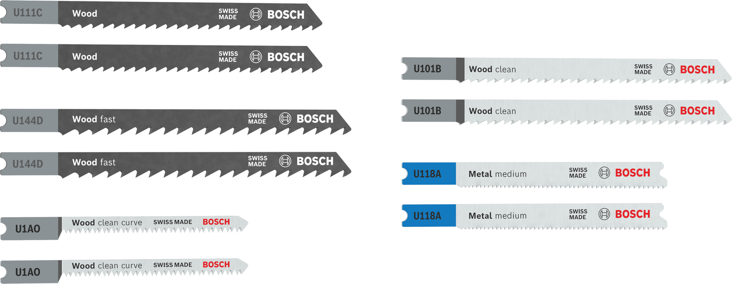 Bosch Accessoires 10-delige decoupeerzaagbladenset Multi Material U-schacht - 2607012074