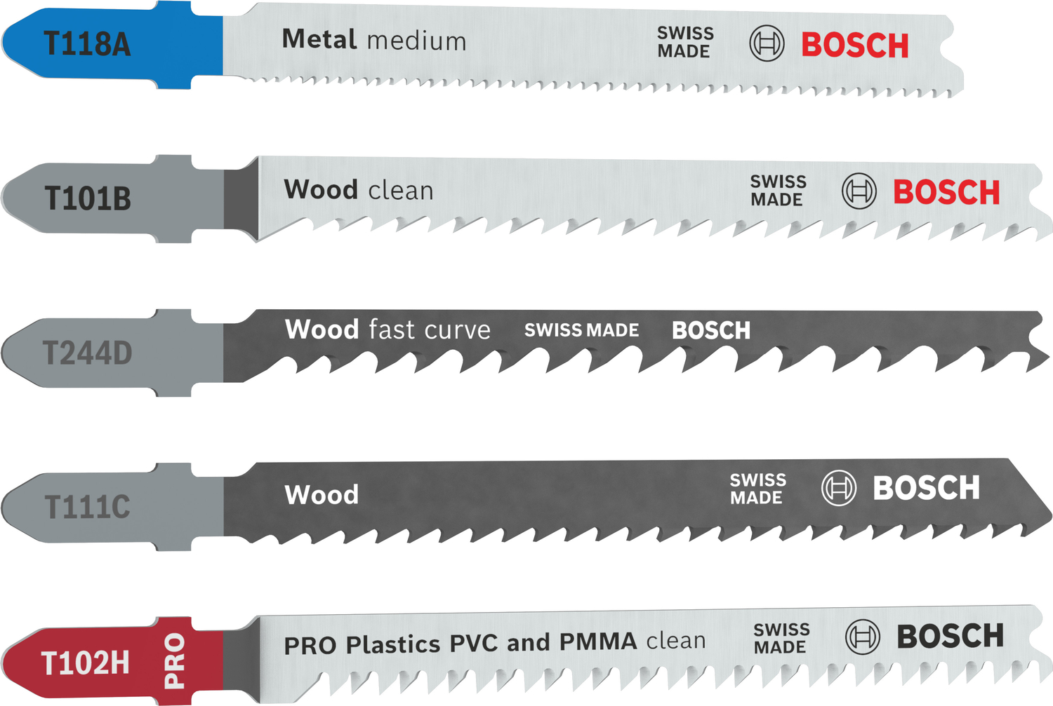 Bosch Accessoires 5-delige decoupeerzaagbladenset Multi Material Basics - 2607012075