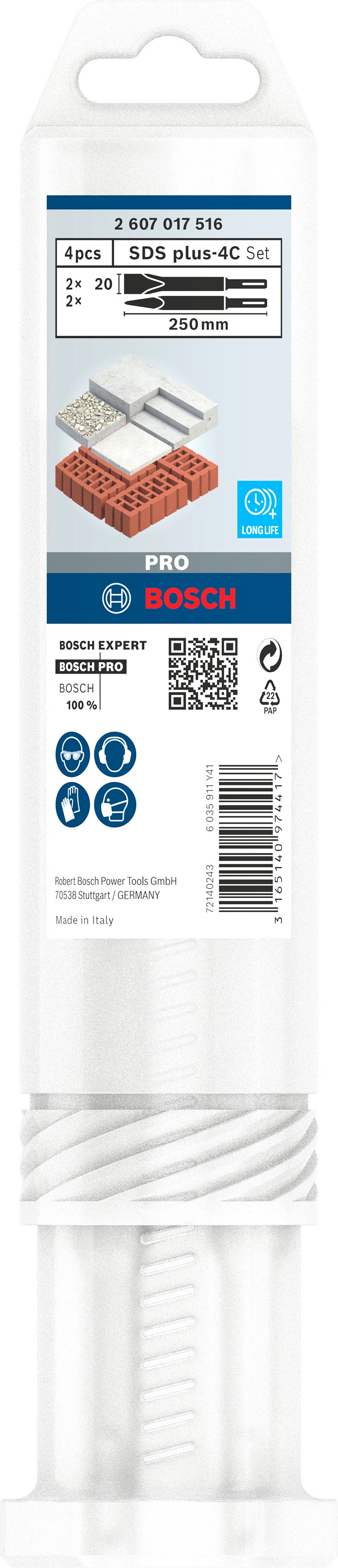 Bosch Accessoires PRO SDS plus-4C Chisel Set | 4 pcs - 2607017516