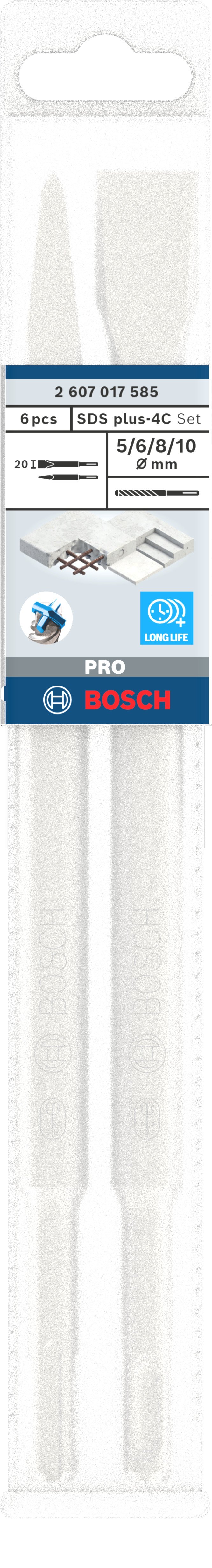 Bosch Accessoires PRO SDS plus-4C Chisel and Drill Bit Set | 6 pcs - 2607017585