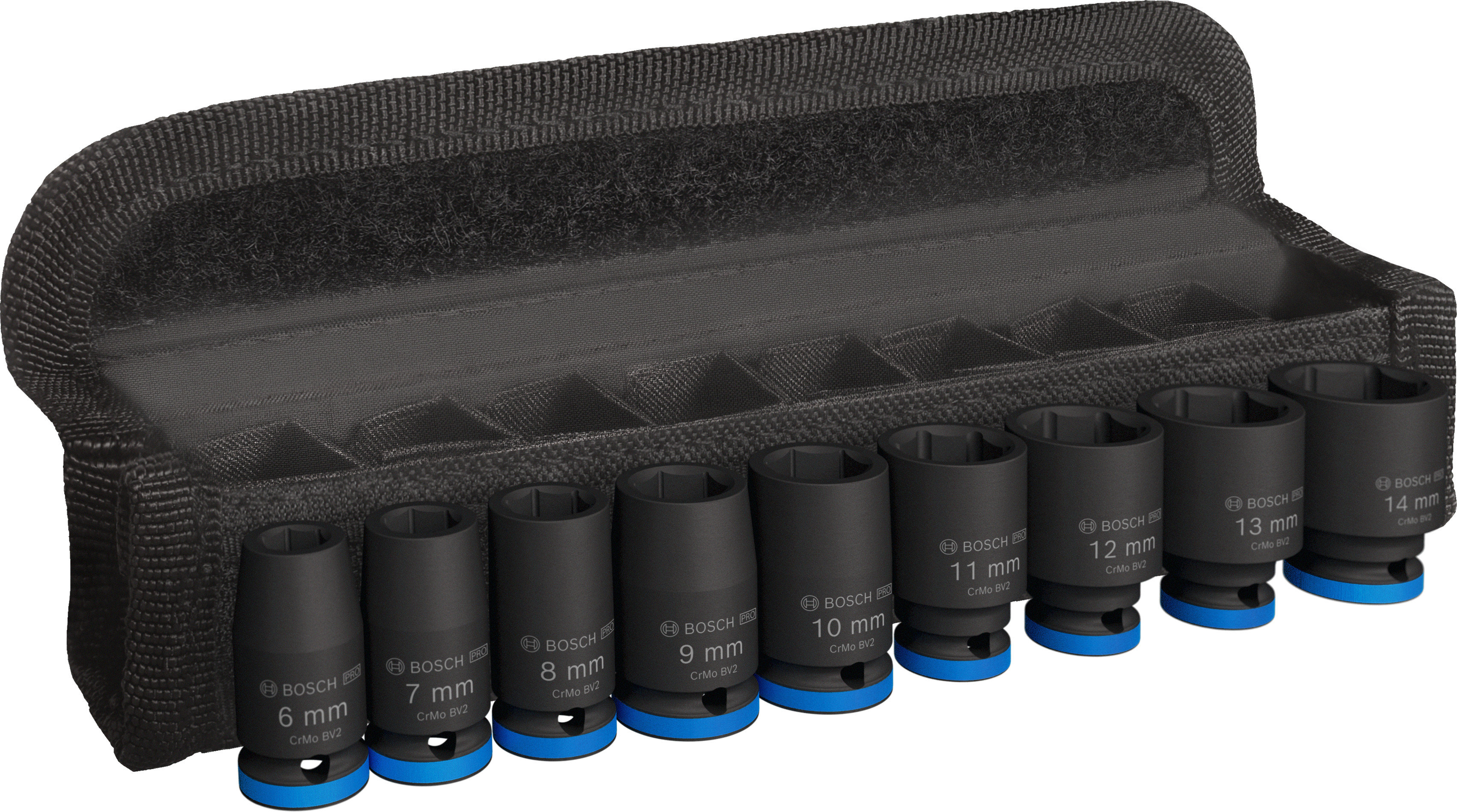 Bosch Blauw 9-delige Krachtdoppenset 25 mm | 6, 7, 8, 9, 10, 11, 12, 13, 14 mm - 2608003034