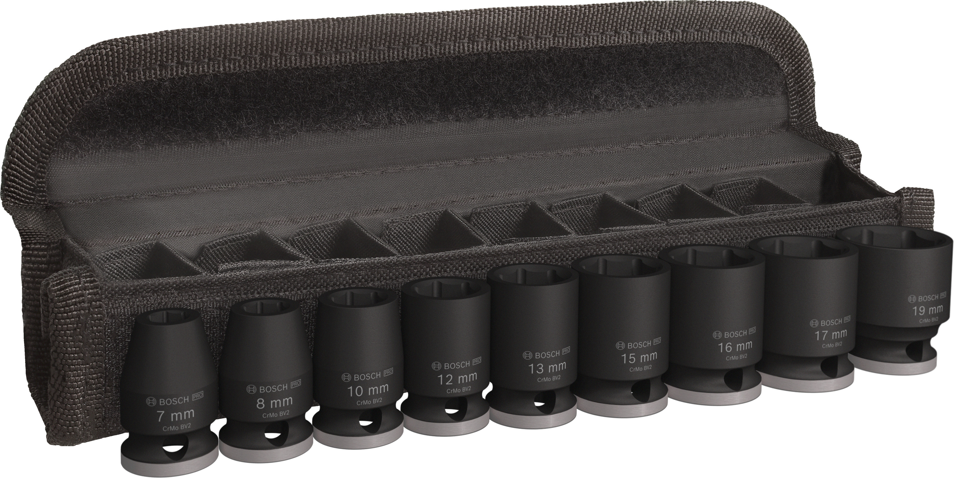 Bosch Accessoires 9-delige Krachtdoppenset 30 mm | 7 8 10 12 13 15 16 17 19 mm 2608003036