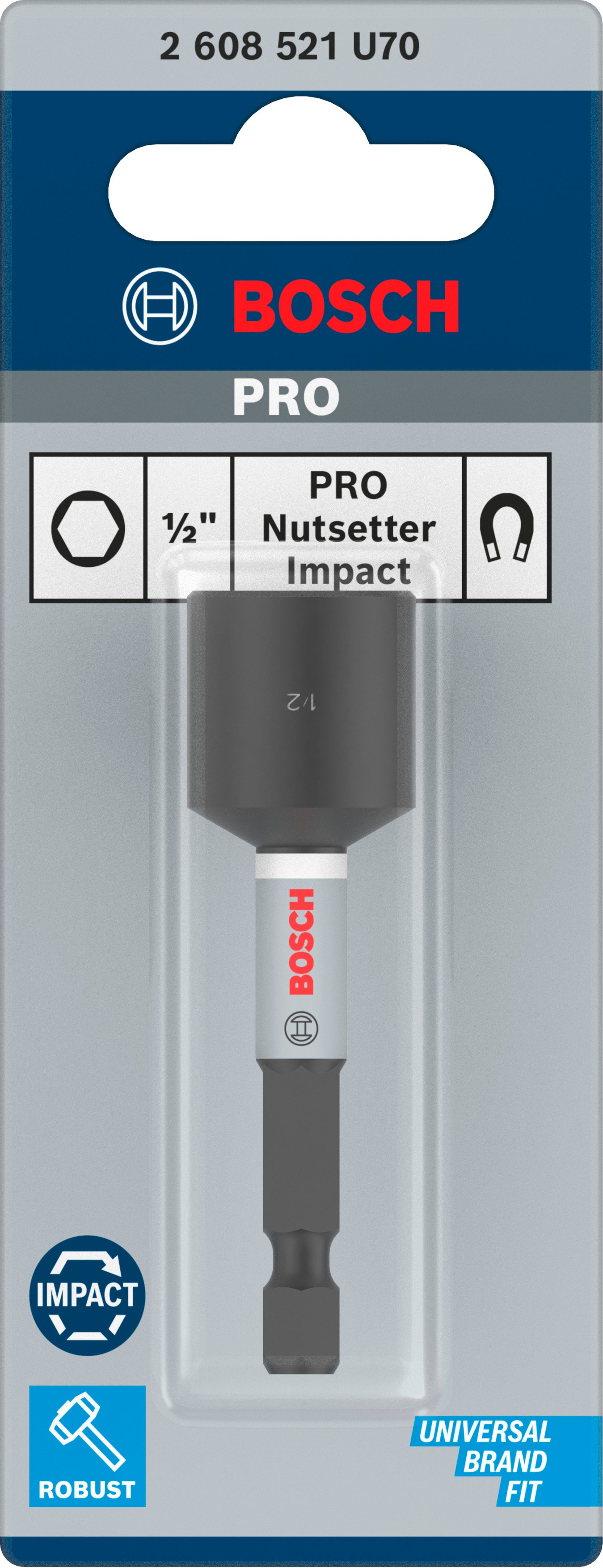 Bosch Accessoires PRO Nutsetter Impact dop | 1/2" x 65 mm | 2 9/16" x 65 mm - 2608521U70