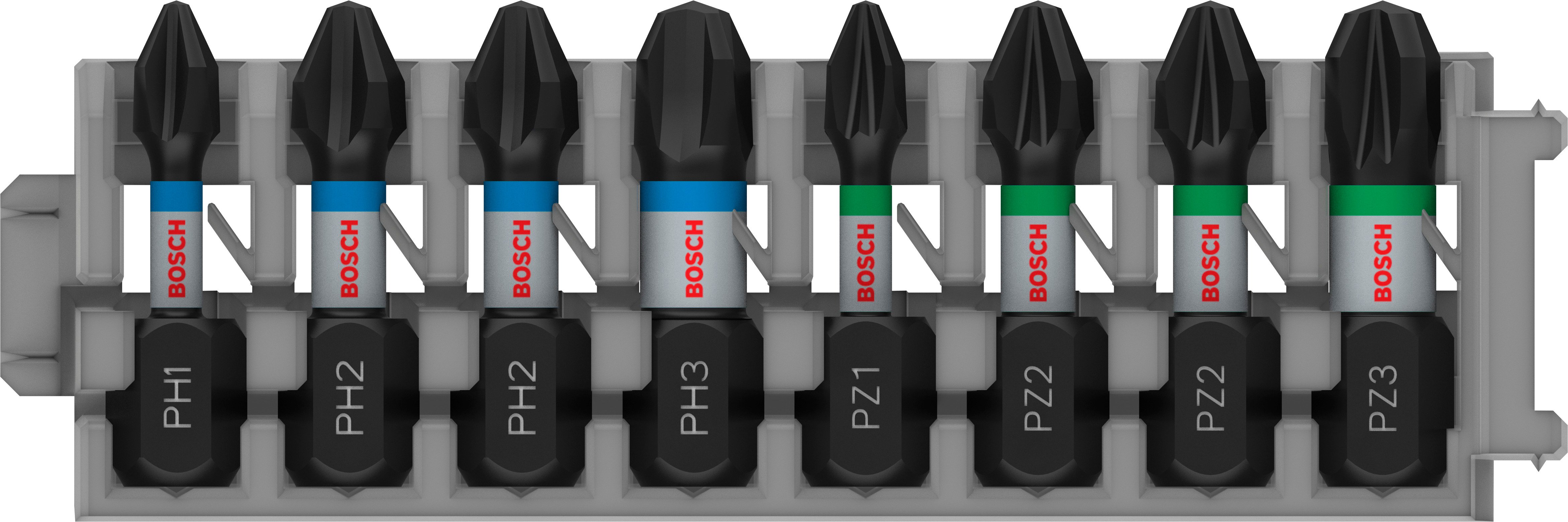 Bosch Accessoires Impact 8 Delige bitset - PH1 / PH2 / PH3 / PZ2 / PZ3 - impact control - 2608522323