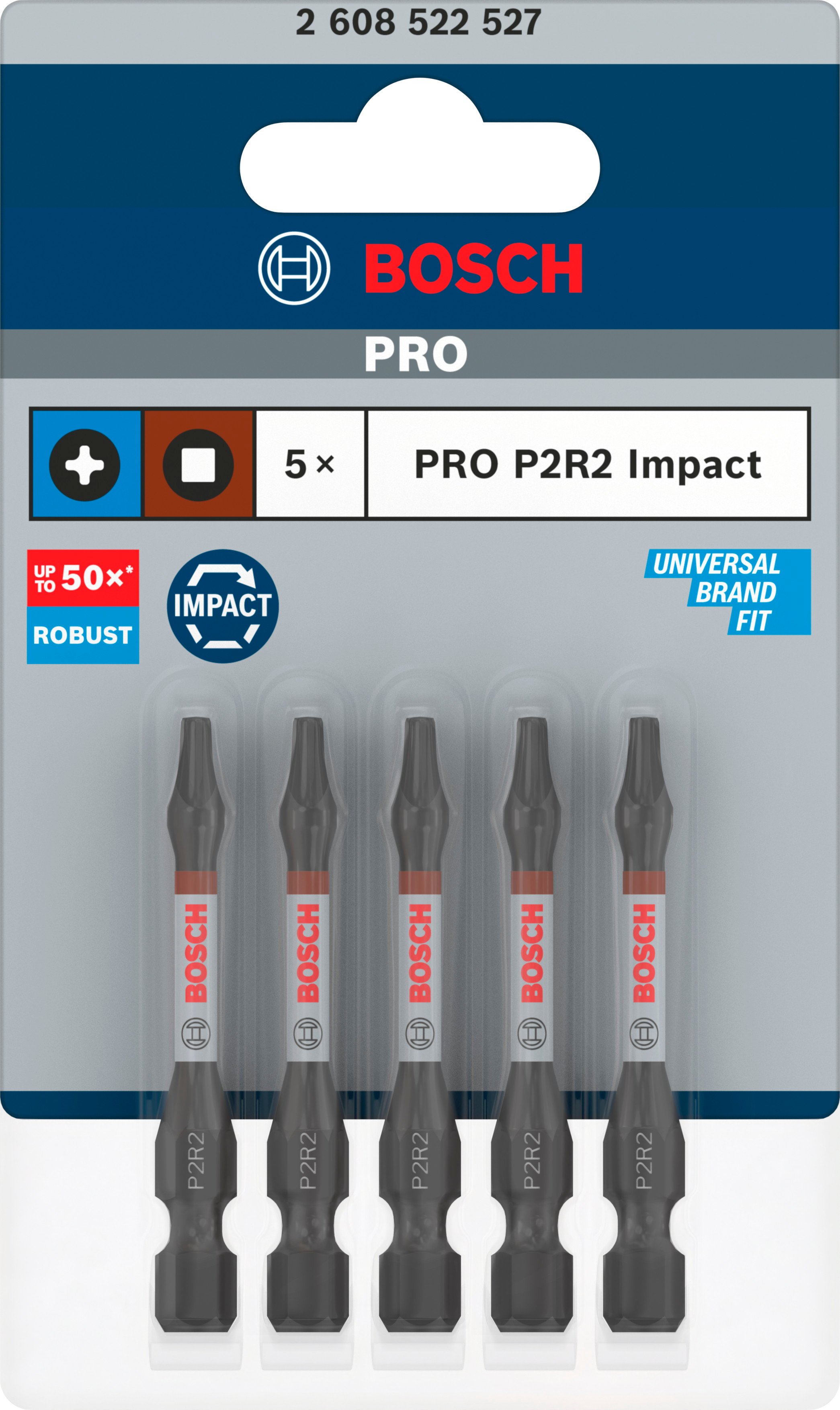 Bosch Accessoires PRO P2R2 Impact bit | 55 mm | 5-delig - 2608522527