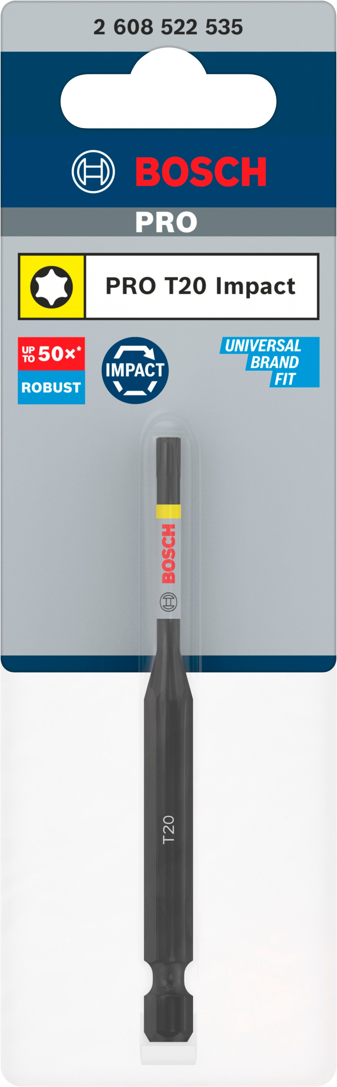 Bosch Accessoires PRO Torx slagschroefbit | T20 | 90 mm - 2608522535