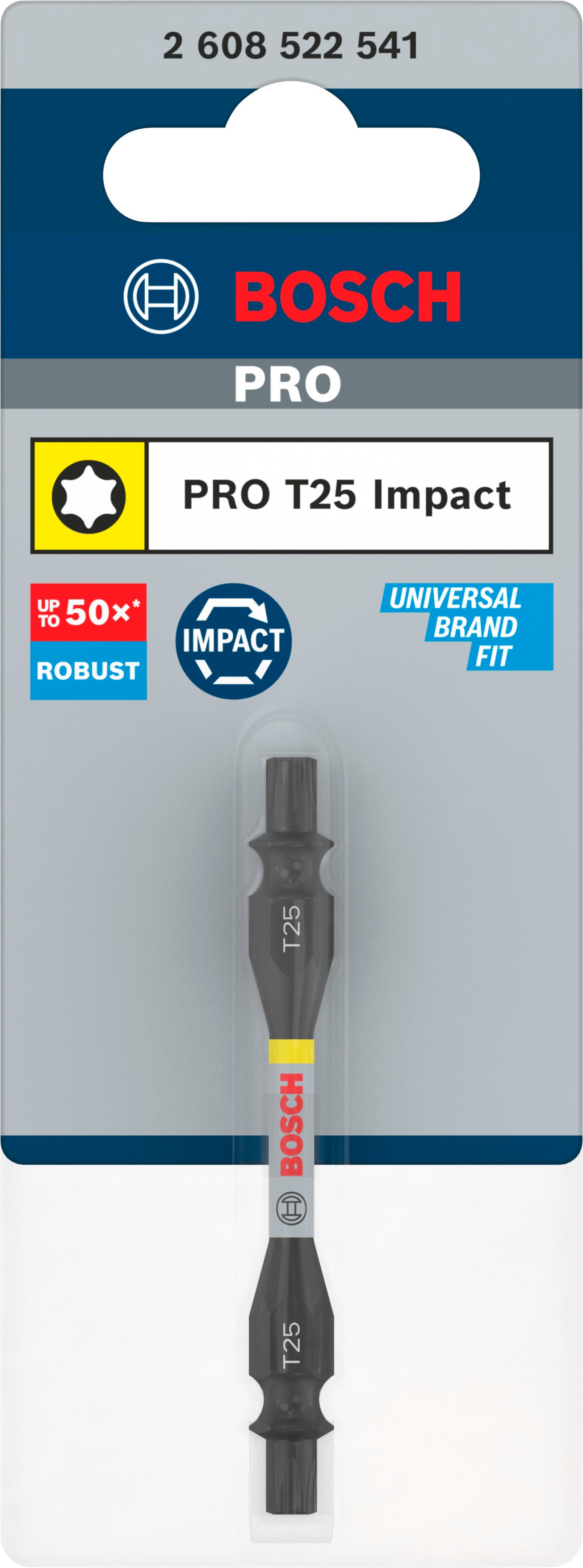 Bosch Accessoires PRO tweezijdige slagschroefbit met Pick and Click index | T25 | 65 mm - 2608522541