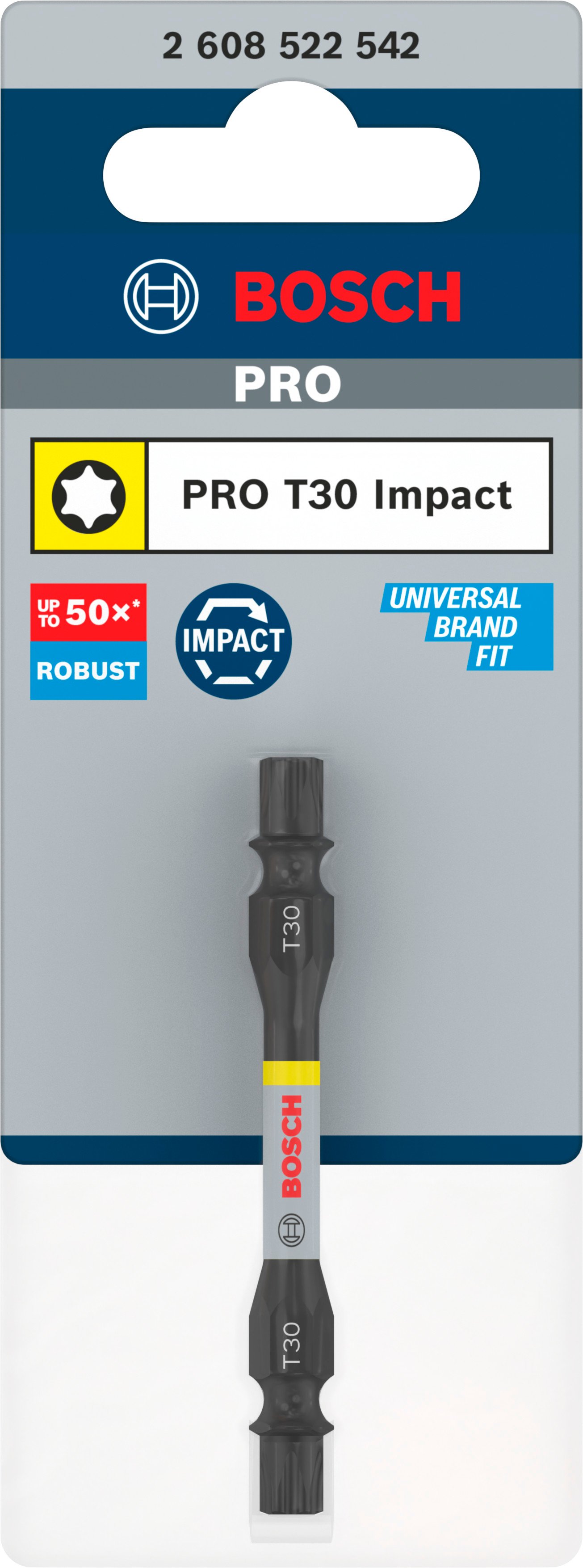 Bosch Accessoires PRO tweezijdige slagschroefbit met Pick and Click index | T30 | 65 mm - 2608522542